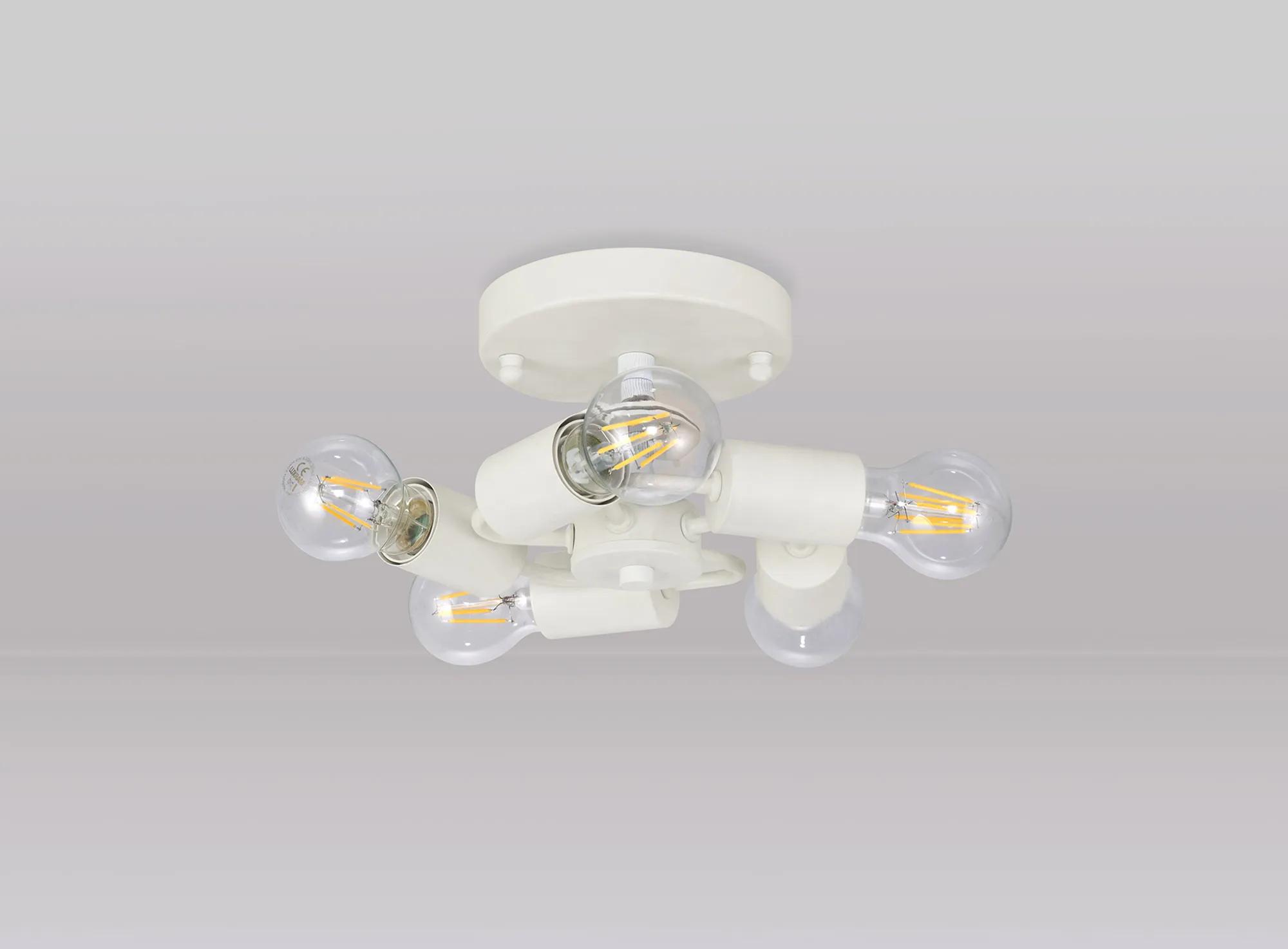 Baymont Flush Ceiling 5 Light White D0635  Deco Baymont WH